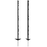 VOSS.farming Weidezaunpfähle Black-line 105cm, 20 Stück Kunststoffpfähle, glasfaserverstärkt,...