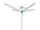 Leifheit Wäschespinne Linomatic 400 Easy, Leineneinzug für saubere Wäsche, Wäscheschirm mit...