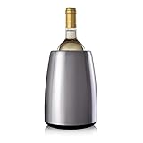 Vacu Vin 3649360 Weinkühler Aktiv Elegant, Edelstahl, 208(h) x 155(dia)mm.