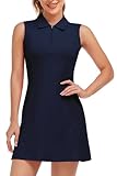 MoFiz Sportkleider Damen Tennis Golf Kleider Ärmellos Sommer Freizeitkleider Baumwolle Polokleid...