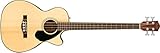 Fender: CB60SCE Electro-Acoustic Bass Guitar - Natural. Gitarre