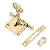 SEWOART Schrankschloss aus Messing Quadratisches Möbelschloss mit Schlüssel Schubladenschloss für...