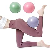 Cokaca 3 Stück Pilates Ball, 22-25cm Gymnastikball Klein mit Einem Blasrohr Geliefert, Yogaball ist...