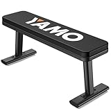 YAMO PW100 Hantelbank Flachbank | Belastbar bis 660 kg | Fitnessbank für Zuhause aus robustem Stahl...