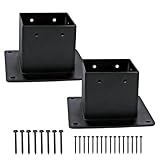 Dreuhuing 10x10 cm Pfostenträger - 2 Stück Pfostenwinkel 8.4x8.9 cm Innere Abmessungen,Outdoor...
