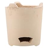 jojofuny Tragbarer Lehm Holzkohlegrill Kompakt Outdoor Holzkohleofen zum Grillen und Kochen Leichter...