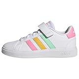 ADIDAS Grand Court 2.0 EL K Sneaker, FTWR White/Pulse Mint/Beam pink, 28 EU