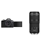 Canon EOS R50 Systemkamera + RF-S 18-45 is STM Objektiv - Spiegellose Kamera & Objektiv RF 100-400mm...