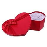 GLEAVI Herzförmige Geschenkbox aus Robustem Papier mit Deckel Große Rote Pralinenschachtel für...