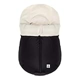 babycab Winter-Fußsack Naryn für Tragewanne, Babyschale schwarz - 75(L) x 48(B) cm - Gurtschlitze...