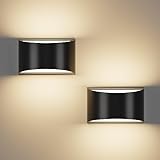 Schwarz Led Wandleuchte Innen Wandlampe - 10W 2PC Aussenlampe Wand mit Austauschbarer G9 -...