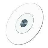 Lazy Susan Drehteller, drehbares Glas-Serviertablett für Esstisch, gehärtetes Glas mit leisen...
