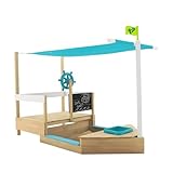 TP Toys Ahoy Holz-Spielboot | Sandkasten | 2 Spielmodi | Für Kinder ab 2 Jahren | Garten- und...