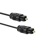 OcioDual Optisches Toslink Kabel 1m Faseroptik Optic Fiber Audio LWL SPDIF M/M Schwarz fur TV...