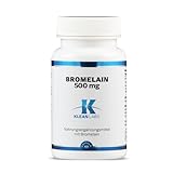 Klean Labs® - Bromelain 500 mg - 60 Kapseln - vegan, ohne Gentechnik, hochdosiert - Rohstoff aus...