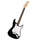 Squier by Fender Debut Collection Stratocaster E-Gitarre, Laurel Griffbrett, Weißes Schlagbrett,...