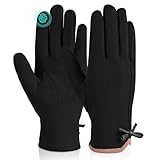 Kiiwah Handschuhe Damen Winter, Touchscreen Handschuhe Warmer Plüsch Handschuh mit Fleece Futter,...