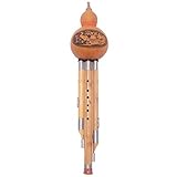 Chinesische Handgemachte Hulusi Bambus Kürbis Kürbis Flöte Ethnisches Musikinstrument C...
