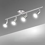 Bojim Deckenstrahler 4 flammig LED Neutralweiß 4000K Spotrohr Metall Inkl. 4 x 6W GU10 Luchtmittel...