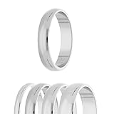 Treuheld® | Ring aus 925 Sterling Silber | Ringgröße 60 | Breite 4mm | Damen & Herren | glänzend...