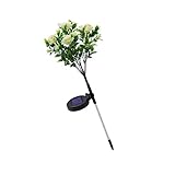 TOYANDONA Solar Gartendekoration LED Nelkenblume Solarlampe mit Automatischer Dämmerungsschaltung...