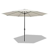 BMOT 350cm Sonnenschirm im Freien Wasserabweisende Bespannung -Gartenschirm Marktschirm