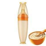 Löffel Für Die Babyfütterung - Hitzebeständiger Quetsch Spender mit Standfuß | Silikonlöffel...