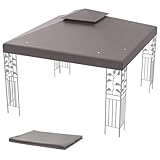 RELAX4LIFE Pavillondach Ersatzdach 3 x 3 m, Dach für Pavillion, Pavillonplane Wasserabweisend,...