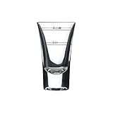 Bormioli Rocco 169249 Dublino Schnapsglas, Shotglas, Stamper, 57ml, mit Füllstrich bei 2cl + 4cl,...