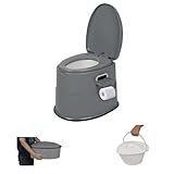LEADZM Campingtoilette Tragbare Reisetoilette Mobile Abnehmbar Toilette für Camping Mit Sitz,...