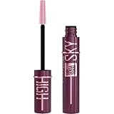 Maybelline New York Burgundy Wimperntusche für extrem lange Wimpern, Lash Sensational Sky High...