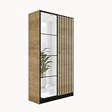 KIER FURNITURE Kleiderschrank mit Spiegel - Garderobenschrank mit Push to Open Türöffner - Schrank...