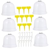 TINEASUR 6 Stück Teiliges Pflanzenglocken Erdankern und Beschriftbaren Pflanzenschildern...