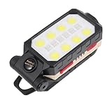 HAMPPLIES USB Wiederaufladbare Cob LED Arbeitslampe mit Magnethaken Faltbare Inspektionsleuchte...