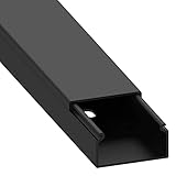 Cablecoach Habengut Kabelkanal (mit Montagelochung im Boden) 30x15 mm aus PVC, Farbe: Schwarz,...