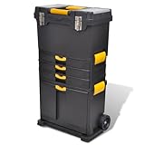 Tidyard Werkzeugtrolley mit Rädern, hochwertiger Transportwagen mit teleskopischem Griff,...