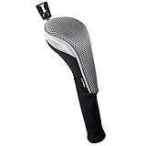 Andux Golf Schlägerkopfhüllen für Driver, 460 cc, Langer Hals grau