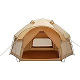 Outdoor-Campingzelt, Frog Hexagonal One-Bedroom, 5~8 Personen Double Layer All Weather Easy Setup...
