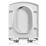 Flipped Warmth WC Sitz mit Absenkautomatik Weiß Toilettendeckel Quick-Release-Funktion und...
