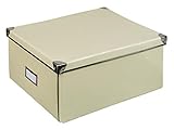 Idena 10518 - Aufbewahrungsbox aus festem Karton, Deckel mit verstärkten Kanten aus Metall,...