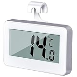 Jinpojun Kühlschrankthermometer, Wasserdichte Digital Thermometer mit Gut Lesbarem LCD-Anzeige...