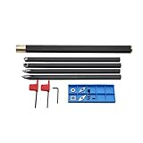 9 Pcs Drechseleisen Set, Wendeplatten für Drehmeißel, 4 Vierkant/Diamantform/Rund Drechselmess mit...