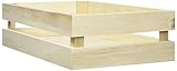 Rayher 62727000 Holzkiste Latten-Optik, 30,5 x 16,7 x 7,6 cm, Holz FSC zertifiziert, plus 2...