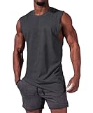 iudam Tank Top Herren Baumwolle Ärmelloser Shirts Muskelshirts Gym Sport Unterhemd T Shirts Männer...