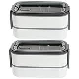 IMIKEYA 2 Sätze Doppellagige Frischhalte-Lunchbox Kinder isolierender Lunch-Container versiegelte...