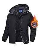 Zoofly Skijacke Herren Winterjacke Warm Gefüttert Outdoor jacken Waterproof Snowboardjacke für...