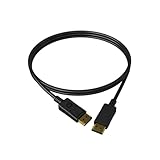 Fukamou Displayport-Adapter - 1,8 M Unidirektionaler DisplayPort-zu-K-onverter,DP-zu-Kabel,...