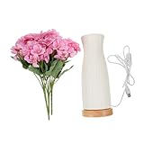 NOLITOY USB Nachtlicht Nachttischlampe mit Romantischer Rosen Vase Farbwechselndes LED Tischlicht...