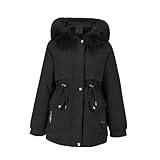 Generisch Damen Übergangsjacke Softshellmantel wasserdicht atmungsaktiv mit Kapuze Daunenmantel...