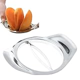 Mangoschneider, Edelstahl Mangospalter, Mangoteiler Mango Slicer Schält Entkernt, Ergonomischer...